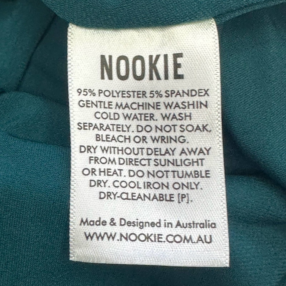 Nookie Teal Green Lust One Shoulder Fitted Bodycon Maxi Dress sz S/XS - Picture 15 of 16